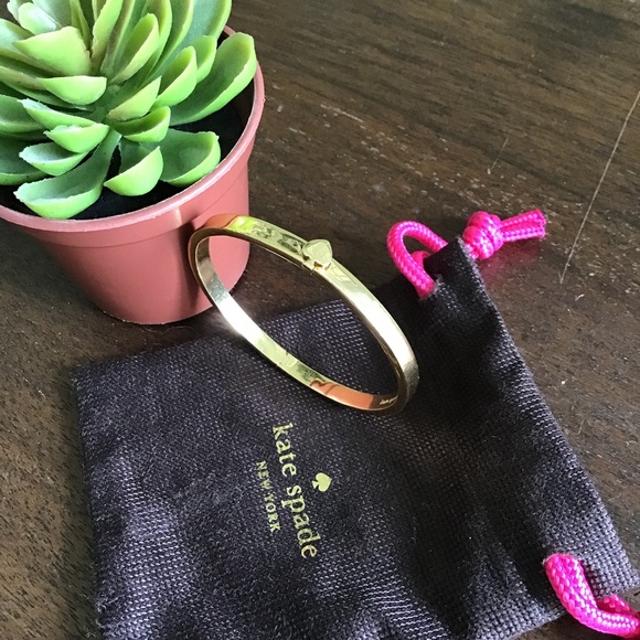 kate spade Jewelry - Kate spade heritage spade thin metal button bangle